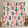 thumbnail image 1 of Manfei Green Xmas Tree Black Out Curtains, Cute Gingerbread Curtains Pack of 2 (42x63 Each), Merry Christmas Snowflake Bedroom Curtains, Luxury Room Decor, 1 of 6