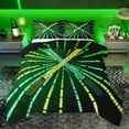 thumbnail image 1 of Manfei Green Yellow Lightsaber Bedding Comforter Set,Abstract Geometric Stripe Twin Comforter Sets,Modern Fashion Games Bedding Set For Boys,Ultra Soft Home Decor Reversible,2pcs, 1 of 8