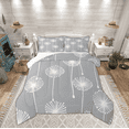 thumbnail image 1 of Manfei Grey Dandelion Child Queen Comforter Set, Spring Plant Botanical Bedding Comforter Set, Cartoon Theme Reversible Bedding Set, Microfiber Bedroom Decor, 3 Pieces, 1 of 8