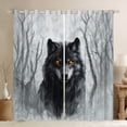 thumbnail image 1 of Manfei Grey Wolf Curtains for Living Room for Teens, Jungle Wildlife Blackout Curtains Set of 2 (42x63), 3D Animal Curtains and Drapes (42x63), Window Treatments Bedroom Decorative, 1 of 6