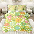 thumbnail image 1 of Manfei Groovy Floral Flowers Twin Bedding Sets 7-Piece for Boys Girls,Spring Garden Bedding Comforter Set Microfiber,Polka Dots Breathable Sheet Sets,Luxury Bedroom Decor,Reversible, 1 of 8