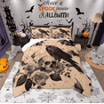 thumbnail image 1 of Manfei Halloween Crow Teens Queen Comforter Set, Gothic Romantic Skeleton Bedding Sets, Spider Web Reversible Bedding Comforter Set, Luxury Bedroom Decor, 3 Pieces, 1 of 9