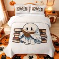 thumbnail image 1 of Manfei Halloween Ghost Print Bed Spread Queen,Turkey Pattern Queen Coverlet Set,3 Pieces,1 Quilt and 2 Pillowcases, 1 of 7