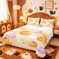 thumbnail image 1 of Manfei Halloween Ghost Print Queen Sheets,Gothic Skeleton Pattern Queen Sheet Sets,4 Pieces,1 Flat Sheet,1 Fitted Sheet and 2 Pillowcases, 1 of 6