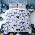 thumbnail image 1 of Manfei Halloween Ghost Print Quilt Full,Colorful Fall Leaf Pattern Full Bedspread Sets,3-Piece,1 Coverlet and 2 Pillowcases, 1 of 7