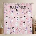 thumbnail image 1 of Manfei Halloween Pink Ghost Child Blackout Curtains Set of 2 (52x84 Each), Horror Pumpkin Bat Window Curtains, Dreamy Cartoon Stars Curtains and Drapes, Window Curtains Bedroom Decor, 1 of 6
