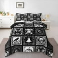 thumbnail image 1 of Manfei Halloween Skull Bat Bedding Comforter Set,Funny Ghost Twin Comforter Sets,Damask Flower Bedding Set,Super Cozy Room Decoration Reversible,2pcs, 1 of 8