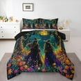 thumbnail image 1 of Manfei Halloween Witch Queen Comforter Set,Colorful Rustic Flower Bedding Sets,Galaxy Starry Sky Bedding Comforter Set For Girls,Breathable Home Decor Reversible,3 Pieces, 1 of 8
