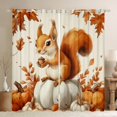 thumbnail image 1 of Manfei Happy Autumn Black Out Curtains for Kids, Kawaii Squirrel Animal Curtains Pack of 2 (42x63 Each), Fall Pumpkin Print Bedroom Curtains, Window Curtains Room Decor, 1 of 6