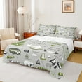 thumbnail image 1 of Manfei Happy Camping Full Size Sheets,Jungle Animal Bear Bed Sheets,Rustic Farmhouse Cabin Sheet Sets For Teens,Microfiber Bedroom Decor,4-Piece, 1 of 7