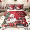 thumbnail image 1 of Manfei Happy Christmas 7-Piece Twin Bedding Sets,Cartoon Xmas Snowman Bedding Comforter Set,Red White Green Sheet Sets For Girls Teens,Ultra Soft Home Decor Reversible, 1 of 8