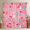 thumbnail image 1 of Manfei Happy Christmas Black Out Curtains,Cute Flower Floral Curtains Pack of 2 (42x63 Each),Colorful Candy Bedroom Curtains For Teens,Breathable Home Decor, 1 of 6