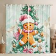 thumbnail image 1 of Manfei Happy Christmas Black Out Curtains,Lovely Gingerbread Man Curtains Pack of 2 (42x63 Each),Chic Xmas Tree Bedroom Curtains For Teens,Breathable Home Decor, 1 of 6