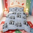 thumbnail image 1 of Manfei Happy Christmas Full Size Comforter Sets,Vintage Winter Snow Bedding Comforter Set,Light Gray Reversible,3 Pieces,1 Comforter and 2 Pillowcases, 1 of 7