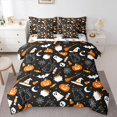 thumbnail image 1 of Manfei Happy Halloween Ghosts 7-Piece Twin Bedding,Boys Friendly Pattern Bedding Comforter Set,Black,Halloween Reversible, 1 of 7