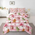 thumbnail image 1 of Manfei Happy New Year 3pcs King Size Comforter Sets,Geometric Plaid Bedding Comforter Set,Christmas Gifts Super Cozy Bedding Set,Breathable Kawaii Home Decor,Reversible, 1 of 8