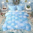 thumbnail image 1 of Manfei Happy New Year 7-Piece Twin Bedding Sets,Xmas Christmas Snowflake Bedding Comforter Set,White Blue Sheet Sets For Boys Kids,Ultra Soft Home Decor Reversible, 1 of 9