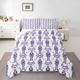 thumbnail image 1 of Manfei Happy New Year King Size Comforter Sets,Purple Bowtie Bow Bedding Comforter Set,Christmas Nutcraker Soldier Bedding Set For Teens,Ultra Soft Home Decor Reversible,3 Pieces, 1 of 8