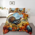 thumbnail image 1 of Manfei Happy Thanksgiving Day Bedding Comforter Set,Hello Fall Maples Twin Comforter Sets,Rustic Autumn Pumpkin Bedding Set For Teens,Microfiber Bedroom Decor Reversible,2-Piece, 1 of 8