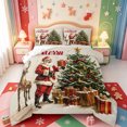 thumbnail image 1 of Manfei Happy Xmas Queen Comforter Set,Snowy Christmas Animal Cow Comforter Sets Queen,Xmas Reversible,3-Piece,1 Comforter and 2 Pillowcases, 1 of 7