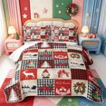 thumbnail image 1 of Manfei Happy Xmas Twin Quilt Set,Antique Pink Christmas Twin Coverlet Set,2pcs,1 Bedspread and 1 Pillowcase, 1 of 7