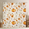 thumbnail image 1 of Manfei Harvest Fall Pumpkin Curtains Pack of 2 (42x84 Each), Autumn Maple Leaf Plant Curtains Blackout, Teen Kid Child Bedroom Curtains, Curtains and Drapes Room Decor, 1 of 6