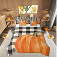 thumbnail image 1 of Manfei Harvest Pumpkin Bedding King Size, Happy Thanksgiving Bedding Sets King Size, Rustic Plaid Reversible Comforter Sets with Sheets, Super Cozy Room Decoration, 7-Piece, 1 of 6