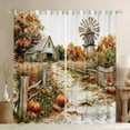 thumbnail image 1 of Manfei Harvest Pumpkin Curtains Pack of 2 (42x84 Each), Rustic Farmhouse Curtains Blackout, Countryside Lodge Cabin Bedroom Curtains, Luxurious Room Decor, 1 of 6