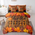 thumbnail image 1 of Manfei Hello Fall 7-Piece Twin Bedding Sets,Autumn Fall Maples Bedding Comforter Set,Old Barn Door Sheet Sets For Children,Breathable Home Decor Reversible, 1 of 8