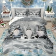 thumbnail image 1 of Manfei Hello Winter Queen Comforter Set,Lovely Cartoon Gnome Bedding Sets,White Silver Bedding Comforter Set For Kids,Super Cozy Room Decor Reversible,3-Piece, 1 of 8