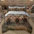 thumbnail image 1 of Manfei Highland Cow Bedding Comforter Set,Farm Animal Twin Comforter Sets,Rustic Plant Bedding Set For Men Women,Microfiber Bedroom Decor Reversible,2pcs, 1 of 8