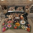 thumbnail image 1 of Manfei Highland Cow Full Size Comforter Sets 3-Piece for Teens Adults,Chic Floral Flower Bedding Comforter Set,Western Farmhouse Lightweight Bedding Sets,Ultra Soft Home Decor,Reversible, 1 of 8