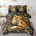 thumbnail image 1 of Manfei Hippie Animal Fox Twin Bedding Sets 7-Piece, Rustic Mandala Groovy Flower Bedding Comforter Set, Teens Boys Girls Kids Reversible Sheet Sets, Luxury Bedroom Decor, 1 of 7
