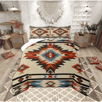 Manfei Hippie Aztec Teens Bedding Comforter Set, Western Bohemian Abstract Twin Comforter Sets, Tribal Hippie Style Reversible Bedding Set, Super Cozy Room Decor, 2 Pieces