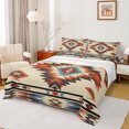 thumbnail image 1 of Manfei Hippie Aztec Teens Twin Sheet Sets, Western Bohemian Abstract Twin Fitted Sheet, Tribal Hippie Style Flat Sheet, Super Cozy Room Decor, 3 Pieces, 1 of 7