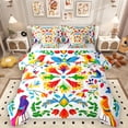 thumbnail image 1 of Manfei Hippie Bird Animal 7pcs Bedding Comforter Set for Teens, Mandala Flower Botanical Queen Bedding Sets, Countryside Reversible Queen Sheet Sets, Luxury Bedroom Decor, 1 of 8