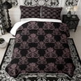thumbnail image 1 of Manfei Hippie Damask Quilt King 3 Pieces,Exotic Style King Coverlet Set,1 Bedspread and 2 Pillowcases, 1 of 7