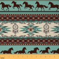 thumbnail image 1 of Manfei Hippie Dreamcatcher Sewing & Crafting Fabric (2 Yards), Boho Galloping Horse Home Decor Fabric by the Yard, Bohemian Aztec DIY Fabric, Teal Beige, 1 of 6