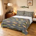 thumbnail image 1 of Manfei Hippie Freshwater Fish Bed Sheets, Wildlife Full Size Sheets, Gray, 4-Piece, 1 Flat Sheet, 1 Fitted Sheet and 2 Pillowcases, 1 of 6