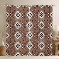 thumbnail image 1 of Manfei Hippie Geometric Aztec Black Out Curtains, Tribal Western Bohemian Curtains Pack of 2 (42x63 Each), Mandala Theme Bedroom Curtains, Curtains and Drapes Bedroom Decor, 1 of 6