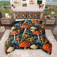 thumbnail image 1 of Manfei Hippie Mushroom Bedding Comforter Set 2pcs, Botanical Plant Theme Twin Comforter Sets, Green Leaves Bedding Set, Breathable Home Decor, 1 of 8