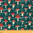 thumbnail image 1 of Manfei Hippie Mushroom Sewing & Crafting Fabric (3 Yards) for Kids, Cartoon Leaves Home Decor Fabric by the Yard, Tropical Botanical Plants DIY Fabric, 1 of 6
