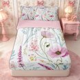 thumbnail image 1 of Manfei Hippie Paisley Floral Zipper Twin Comforter Sets with Fitted Sheet and 2 Pillowcases,Bohemian Botanical Zipper Bedding Set,Reversible, 1 of 7