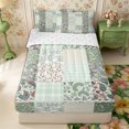 thumbnail image 1 of Manfei Hippie Paisley Zipper Twin Comforter Sets with Fitted Sheet and 2 Pillowcases,Minimalist Stripes Checkered Zipper Bedding Set,Reversible, 1 of 7