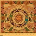 thumbnail image 1 of Manfei Hippie Sun Print Sewing & Crafting Fabric (1 Yard), Twelve Constellations Astrology Home Decor Fabric by the Yard, Orange Paisley Floral DIY Fabric, 1 of 6