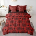 thumbnail image 1 of Manfei Horror Spider Web 7-Piece Bedding Comforter Set,Halloween Theme King Bedding Sets,Red Black Bed Sheets For Teens Boys,Super Cozy Room Decor Reversible, 1 of 8