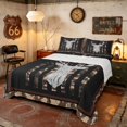 thumbnail image 1 of Manfei Hunting Deer Silhouette Queen Sheets, Camo American Flag Queen Sheet Sets, Brown, Black Reversible 4 Pieces (1 Flat Sheet, 1 Fitted Sheet and 2 Pillowcases), 1 of 6