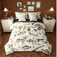 thumbnail image 1 of Manfei Hunting And Fishing 7-Piece Bedding Comforter Set,Deer Hunting Big Bass Pike Fish King Bedding Sets,Rustic Cabin Lake House Bedroom Room Decor Reversible, 1 of 7