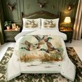 thumbnail image 1 of Manfei Hunting Themed Duck Full Size Comforter Sets,Farmhouse Mallard Bedding Comforter Set,Light Gray Reversible,3 Pieces,1 Comforter and 2 Pillowcases, 1 of 7
