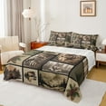 thumbnail image 1 of Manfei Hunting Wolf Animal Full Size Sheets, Rustic Farmhouse Bed Sheets, Brown Plaid Sheet Sets, Super Cozy Room Decor 4pcs, 1 of 7